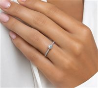 Anello Vidali Gioielli Donna in Oro bianco Diamante 0.20 Ct ANOR-110-34 - ANOR-110-34